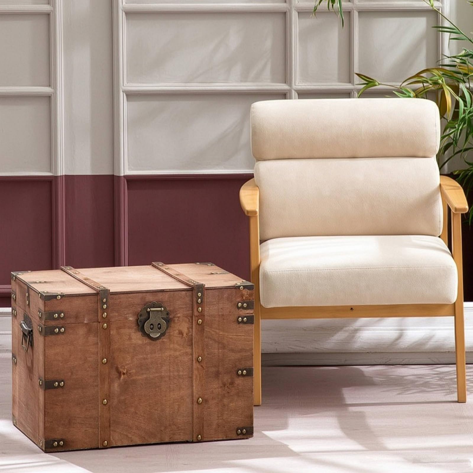 cafune CAFUNE TRUNK BOX カフネ Amazon.com: KQFCAZRE Storage Trunk with Hinged Lid Vintage Style